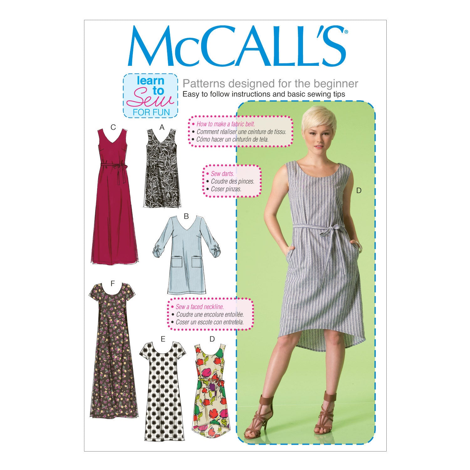 M7120 Misses' Dresses and Belt from Jaycotts Sewing Supplies