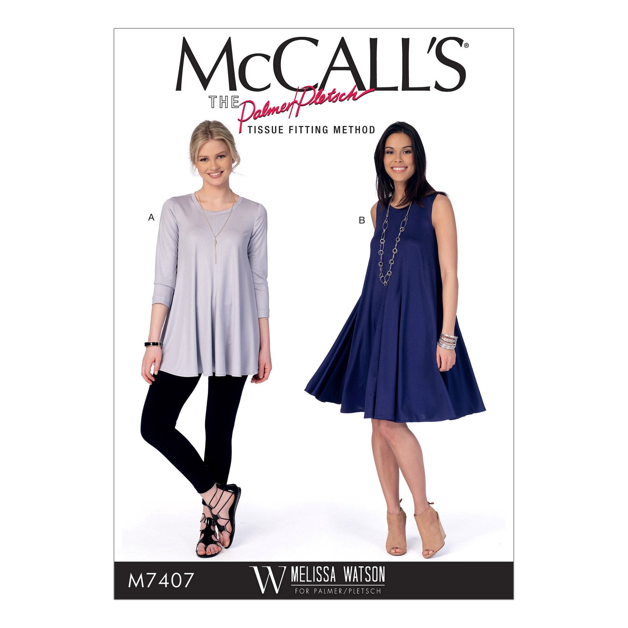 M7407 Top and Dress McCalls pattern from Jaycotts Sewing Supplies