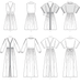 M7624 Banded Gathered Dresses with Length Options from Jaycotts Sewing Supplies