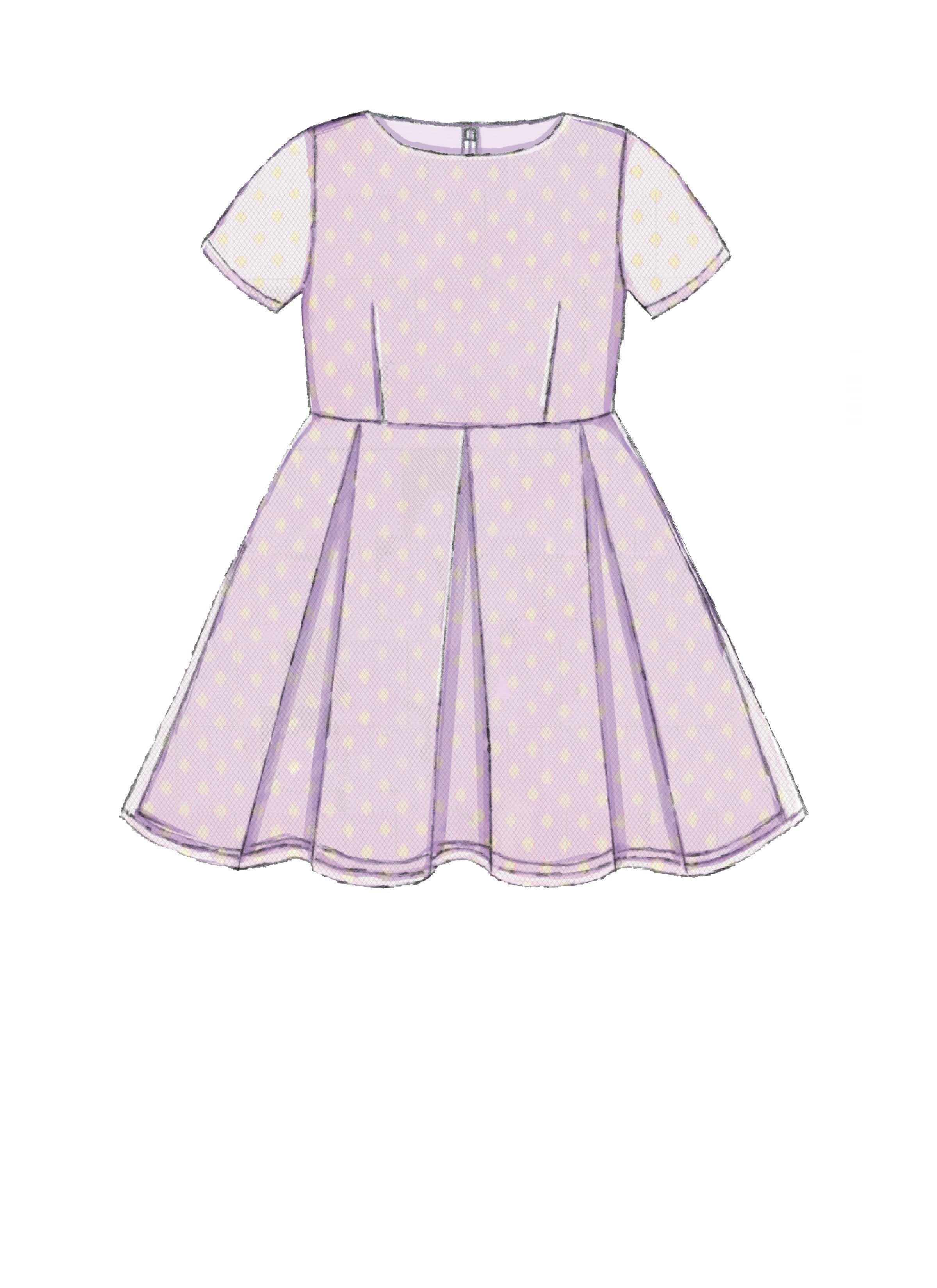 M7707 Girls' Dresses and 18" Doll Dress Pattern from Jaycotts Sewing Supplies