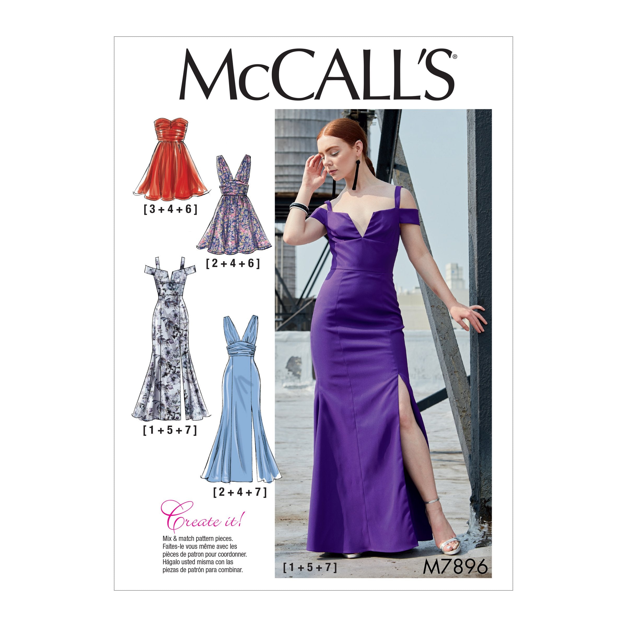 M7896 Misses' Dresses Pattern | Create It! from Jaycotts Sewing Supplies