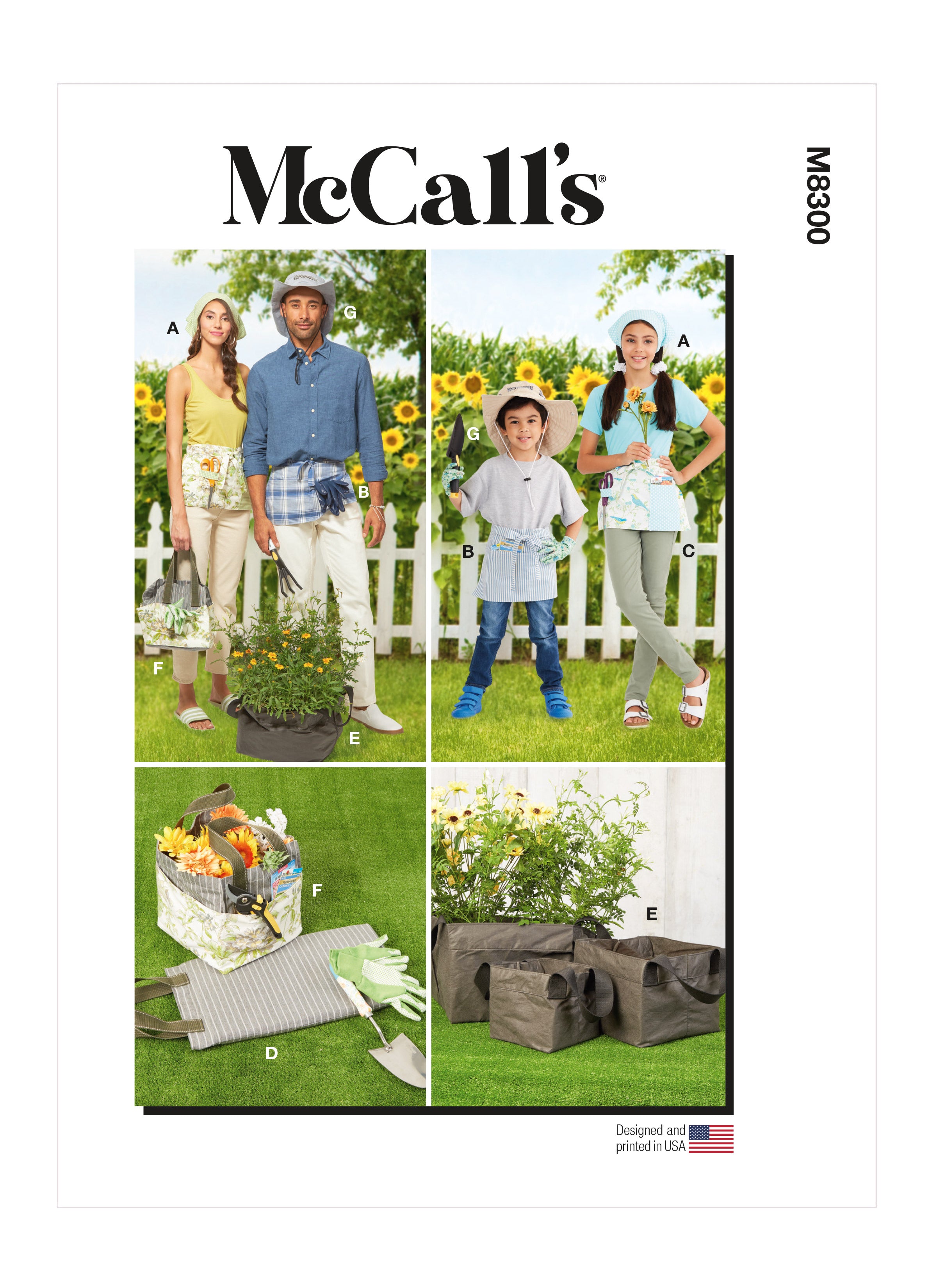 McCalls 8300 Garden Items sewing pattern from Jaycotts Sewing Supplies