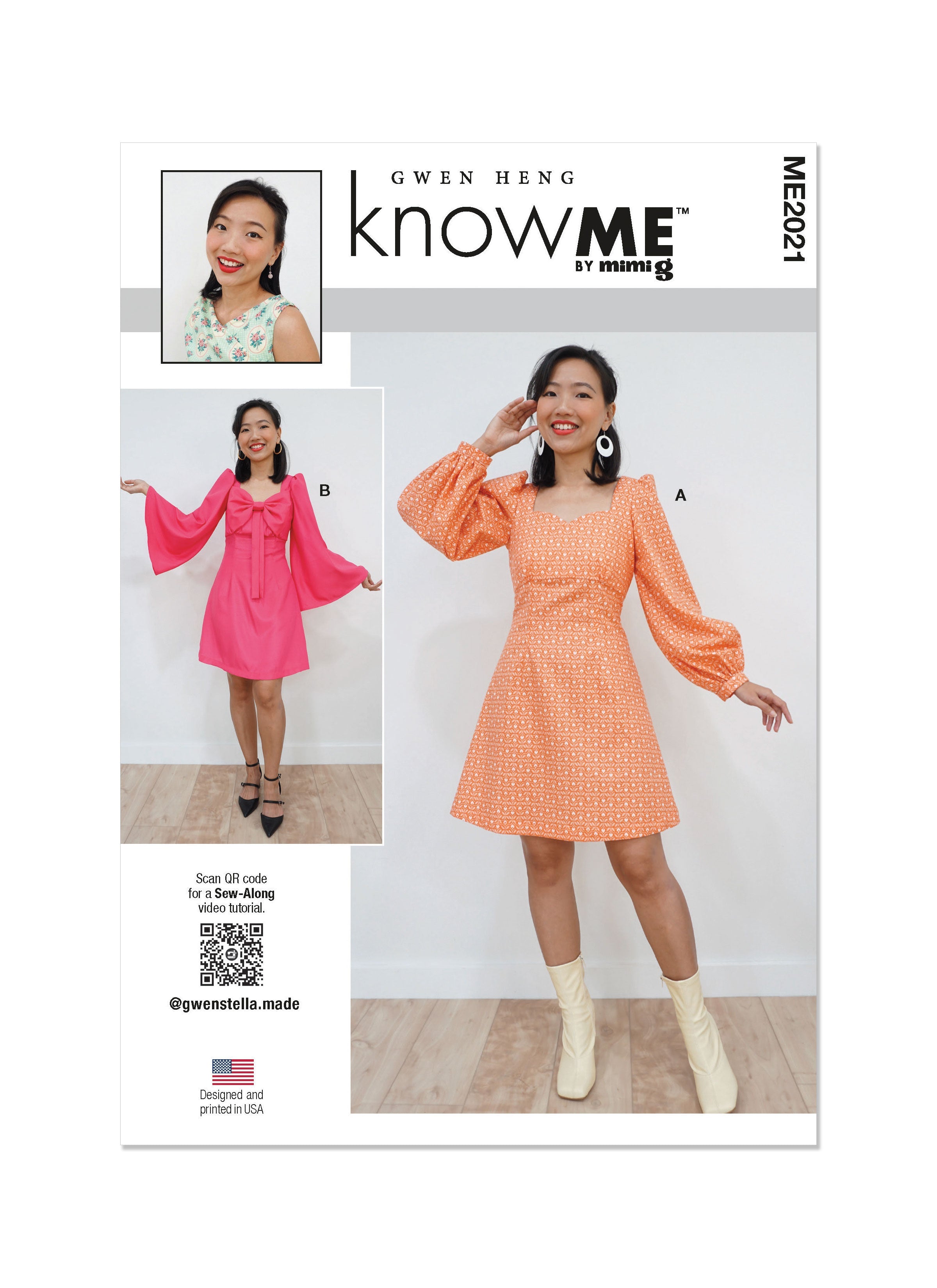 Know Me pattern 2021 Misses' Dress by Gwen Heng from Jaycotts Sewing Supplies