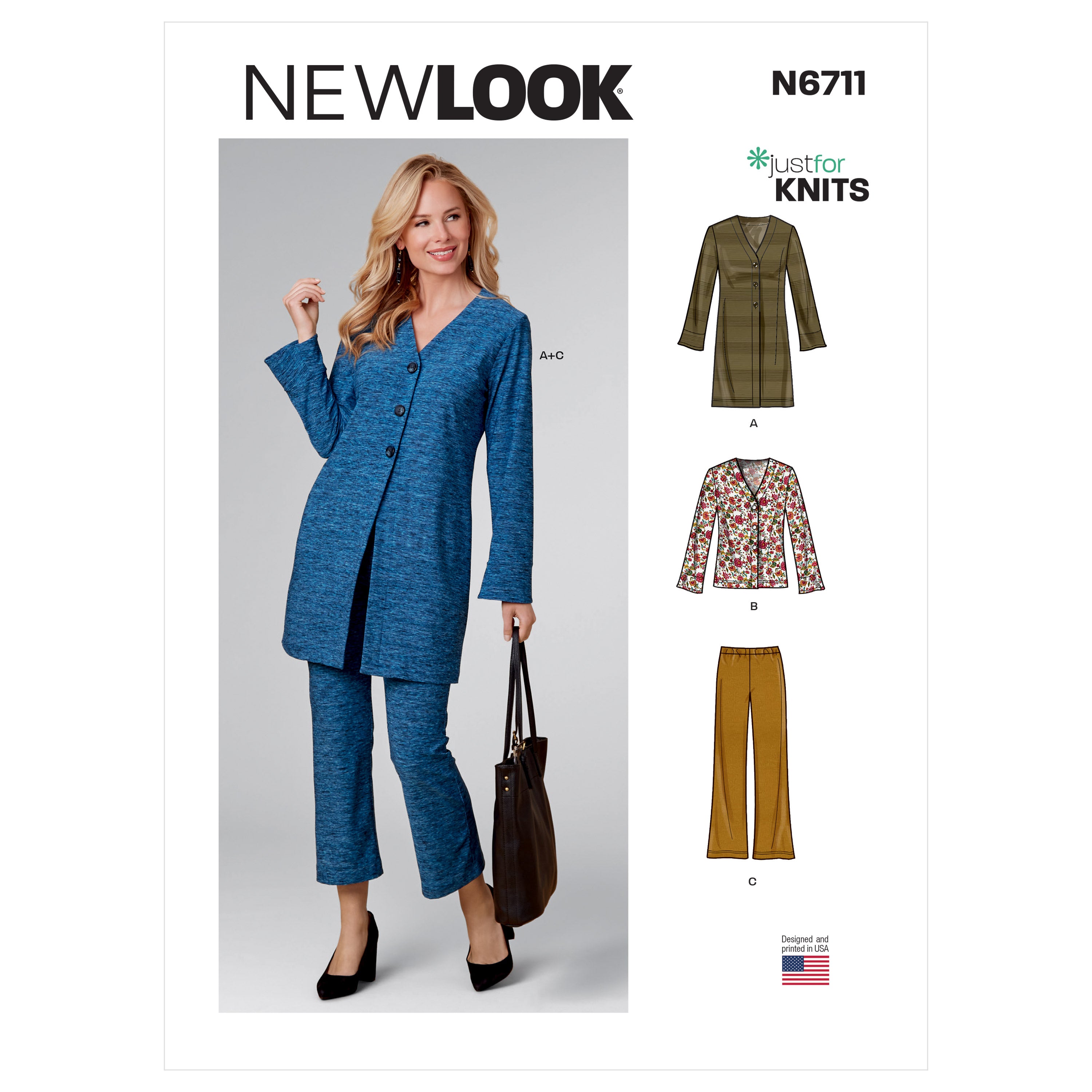 New Look Sewing Pattern 6711 Misses' Cardigans and Pants from Jaycotts Sewing Supplies