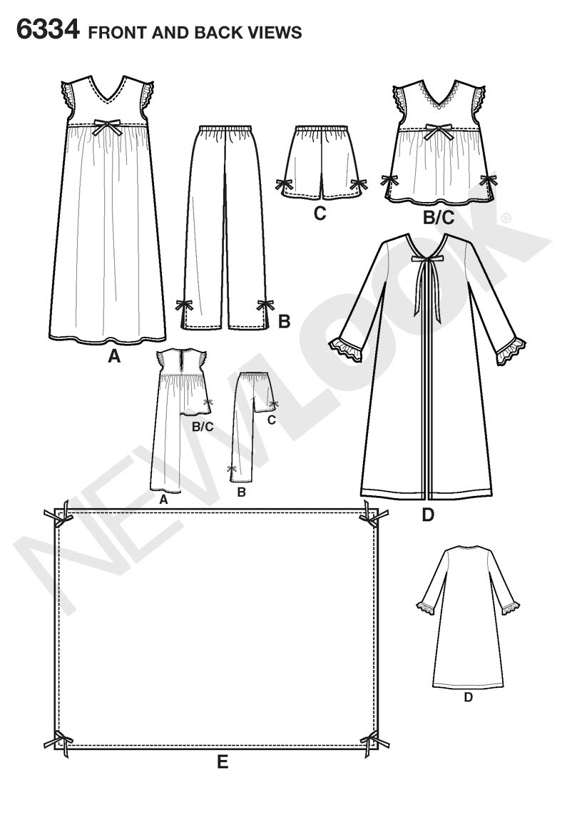NL6334 Girls' Sleepwear from Jaycotts Sewing Supplies