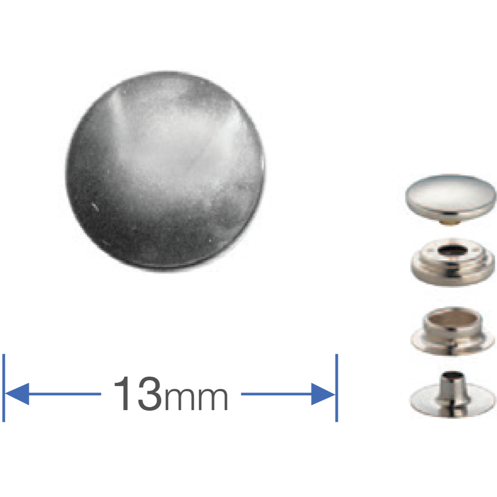 Component detail of Prym 390501 Sport mini press studs - Silver 13mm from Jaycotts Sewing Supplies