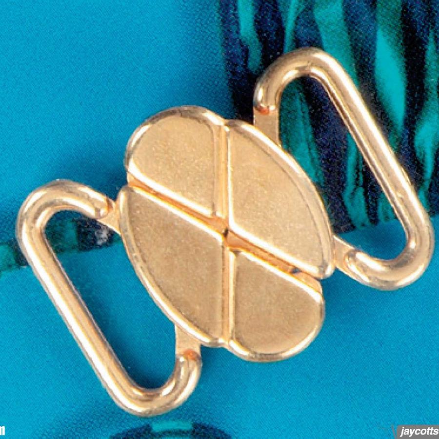 Bikini Clasps - Clover Leaf Shape (Gold Colour) from Jaycotts Sewing Supplies