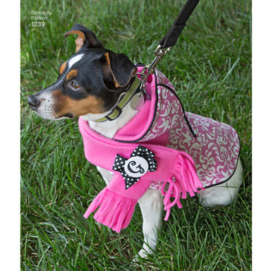 Simplicity Pattern 1239 Dog Coats in Three Sizes from Jaycotts Sewing Supplies