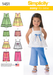 Simplicity Pattern 1451 Toddlers' Dresses, Top, Cropped Pants & Shorts from Jaycotts Sewing Supplies