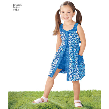 Simplicity Pattern 1453 Child's Dress, Top, Pants or Shorts and Hat from Jaycotts Sewing Supplies