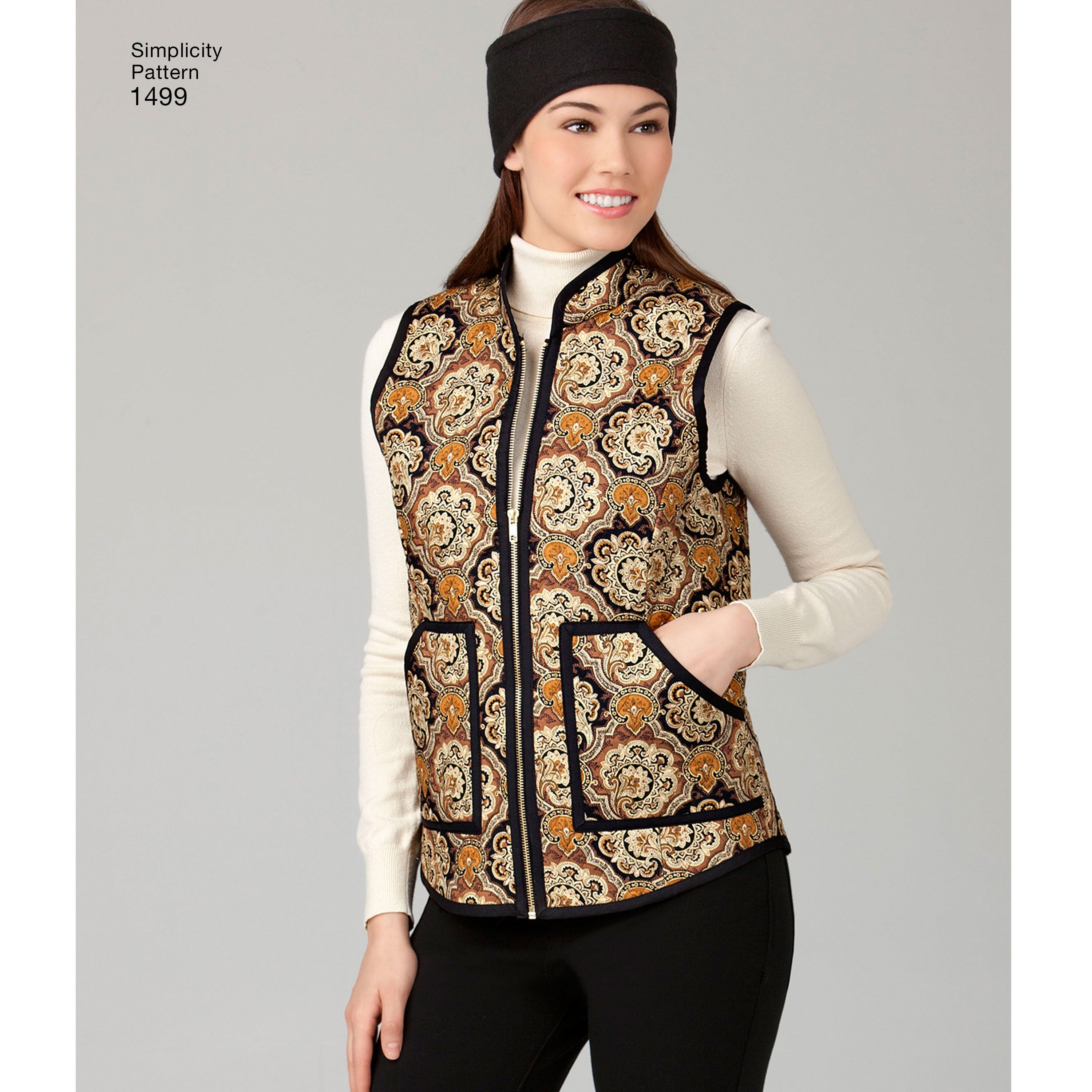 Simplicity Pattern 1499 Misses' Vest and Headband | American Sewing Guild from Jaycotts Sewing Supplies