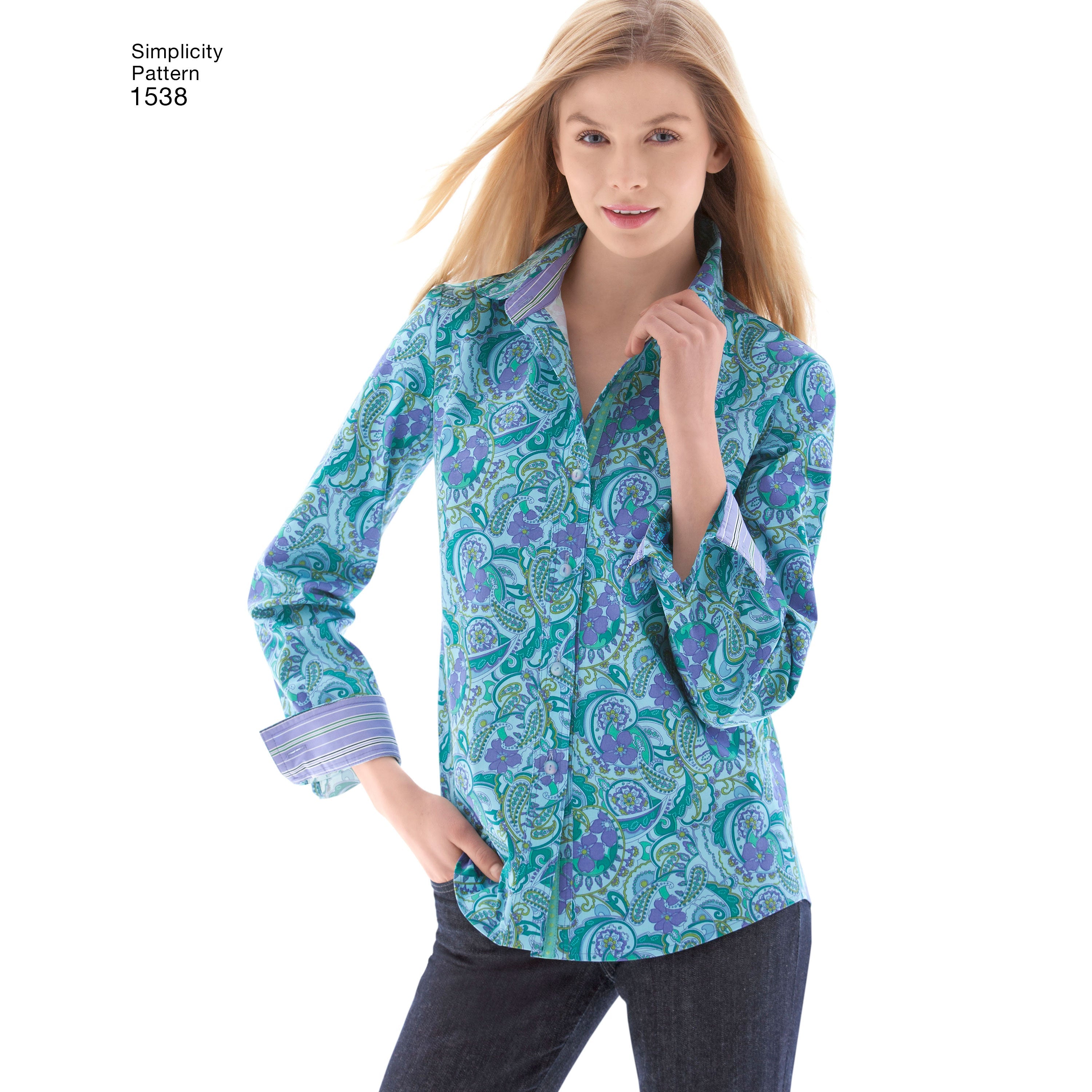 Simplicity Pattern 1538 Misses' shirt from Jaycotts Sewing Supplies