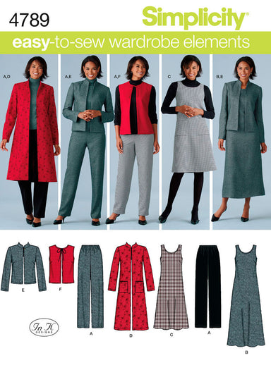 Simplicity Pattern 4789 Misses'/Plus Size Pants, Vest, Jacket and Jumper from Jaycotts Sewing Supplies