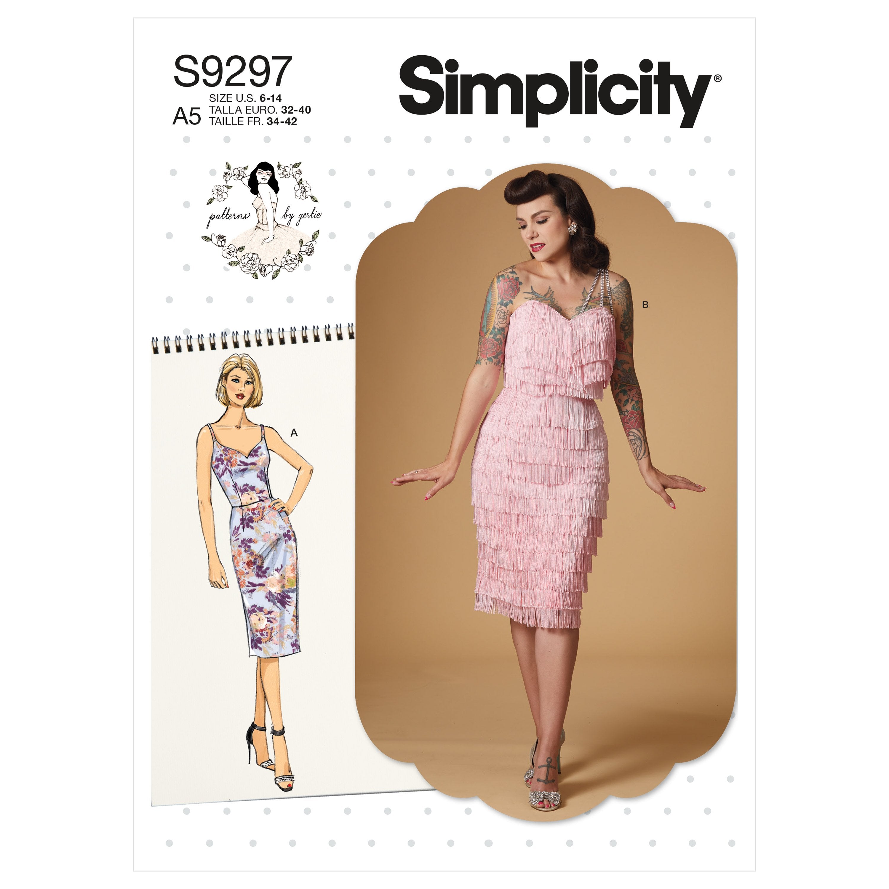 Simplicity 1950's Sewing Pattern 9297 Vintgae close fit Dress from Jaycotts Sewing Supplies