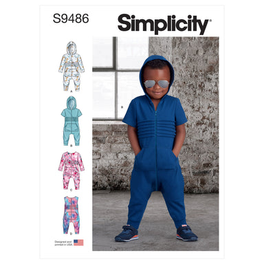 Simplicity Sewing Pattern 9486 Toddlers Knit Jumpsuit from Jaycotts Sewing Supplies