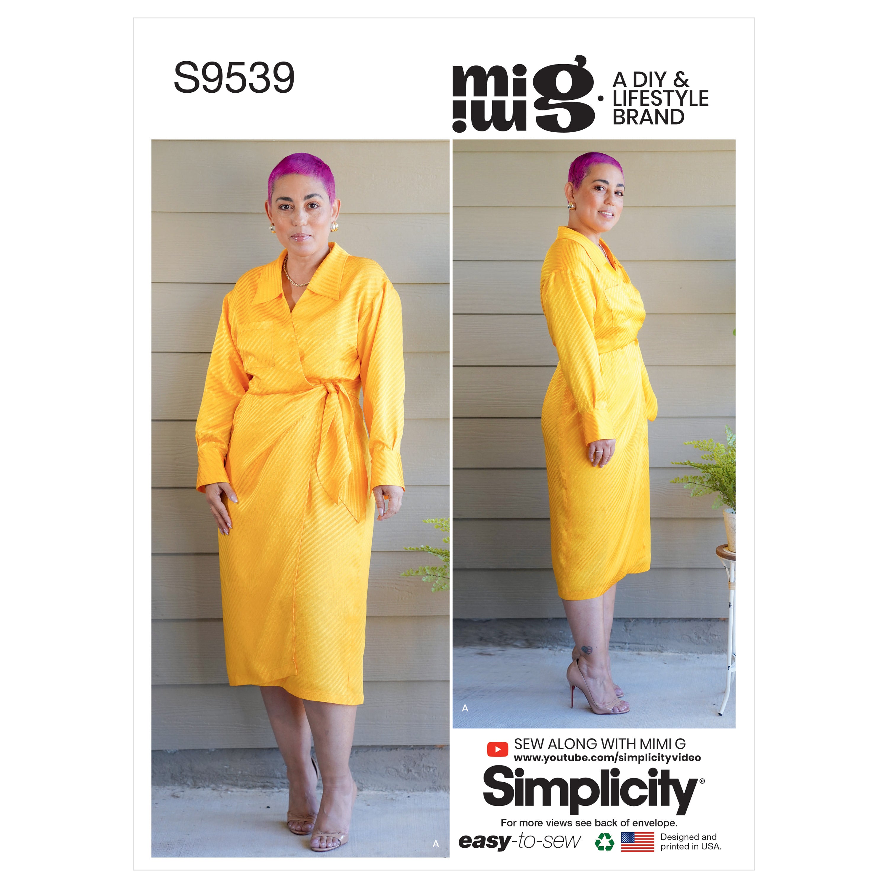 Simplicity 9539 Wrap Dress pattern by Mimi G from Jaycotts Sewing Supplies