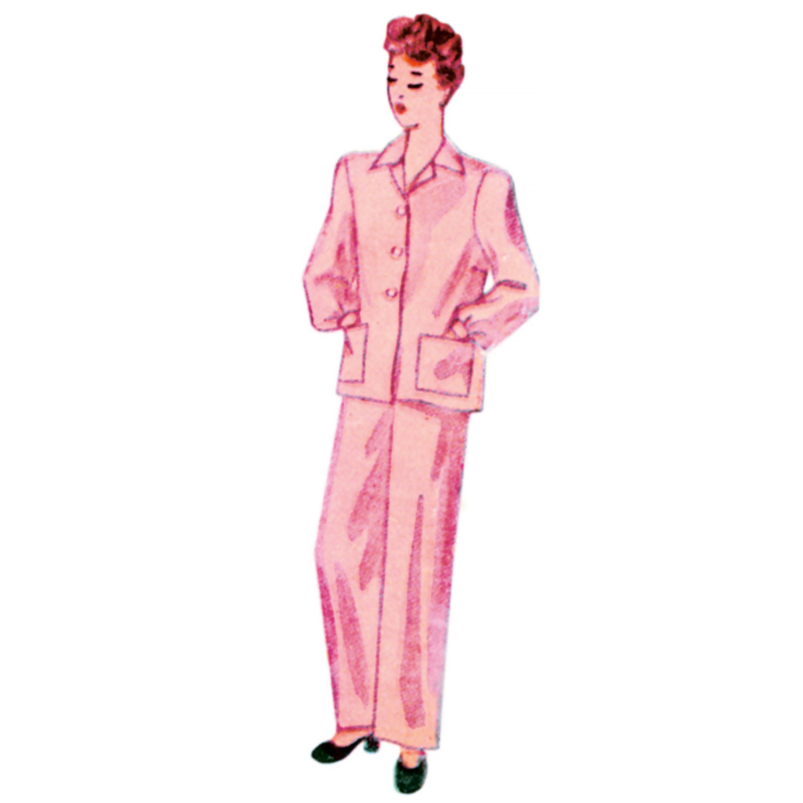 Simplicity sewing pattern 9635 Misses' Vintage Lounge Top and Pants from Jaycotts Sewing Supplies