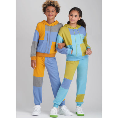 Simplicity pattern 9695 Girls' and Boys' Hoodie and Jogger Set from Jaycotts Sewing Supplies