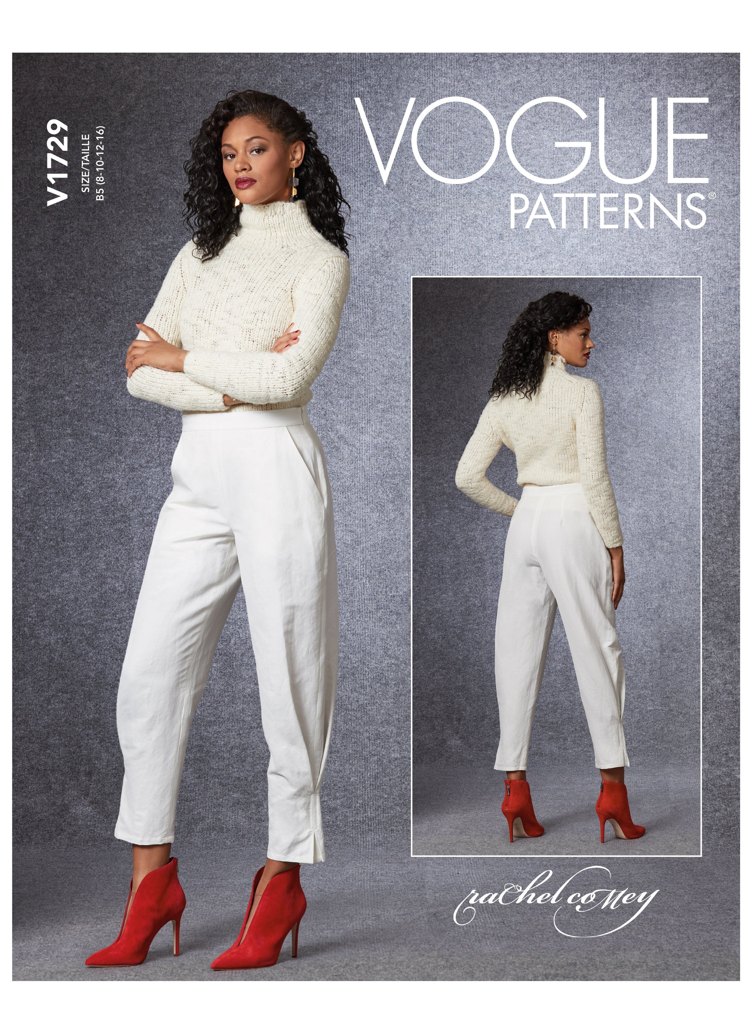 Vogue sewing pattern 1729 Pants | Rachel Comey from Jaycotts Sewing Supplies