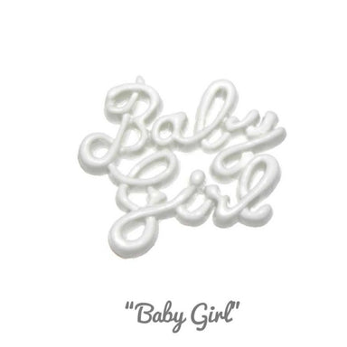 Buttons: Novelty #05 'Baby Girl' - White from Jaycotts Sewing Supplies