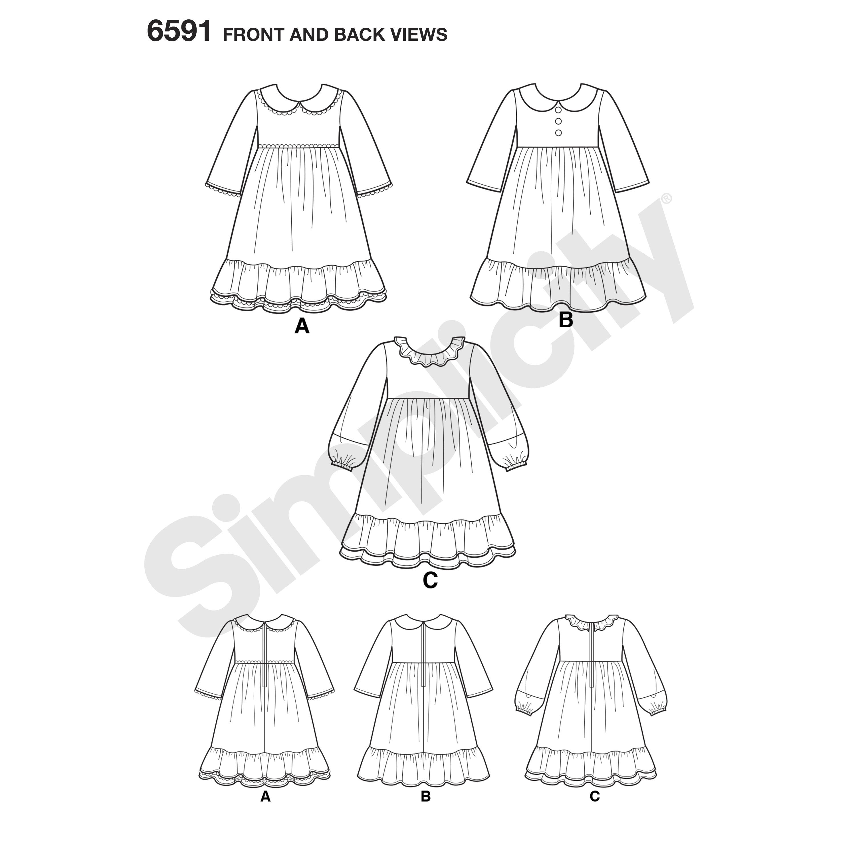 NL6591 Child's Dress sewing pattern from Jaycotts Sewing Supplies