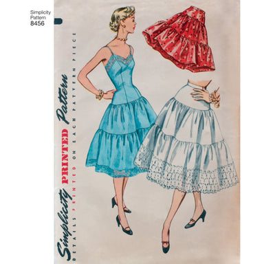 Simplicity Pattern 8456 vintage petticoat and slip pattern from Jaycotts Sewing Supplies