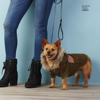 Simplicity Pattern 8861 dog coats sewing pattern from Jaycotts Sewing Supplies