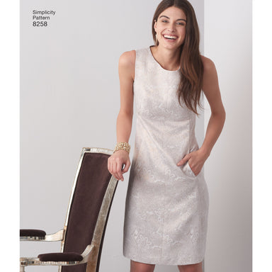 Simplicity Pattern 8258  Dress sized for miss and plus sizes from Jaycotts Sewing Supplies