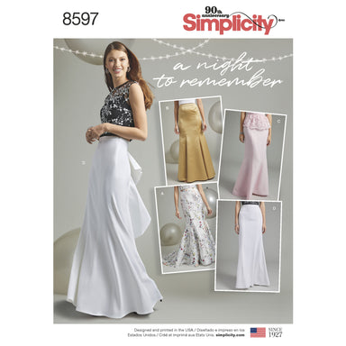 Simplicity Pattern 8597 womens special occasion skirts from Jaycotts Sewing Supplies
