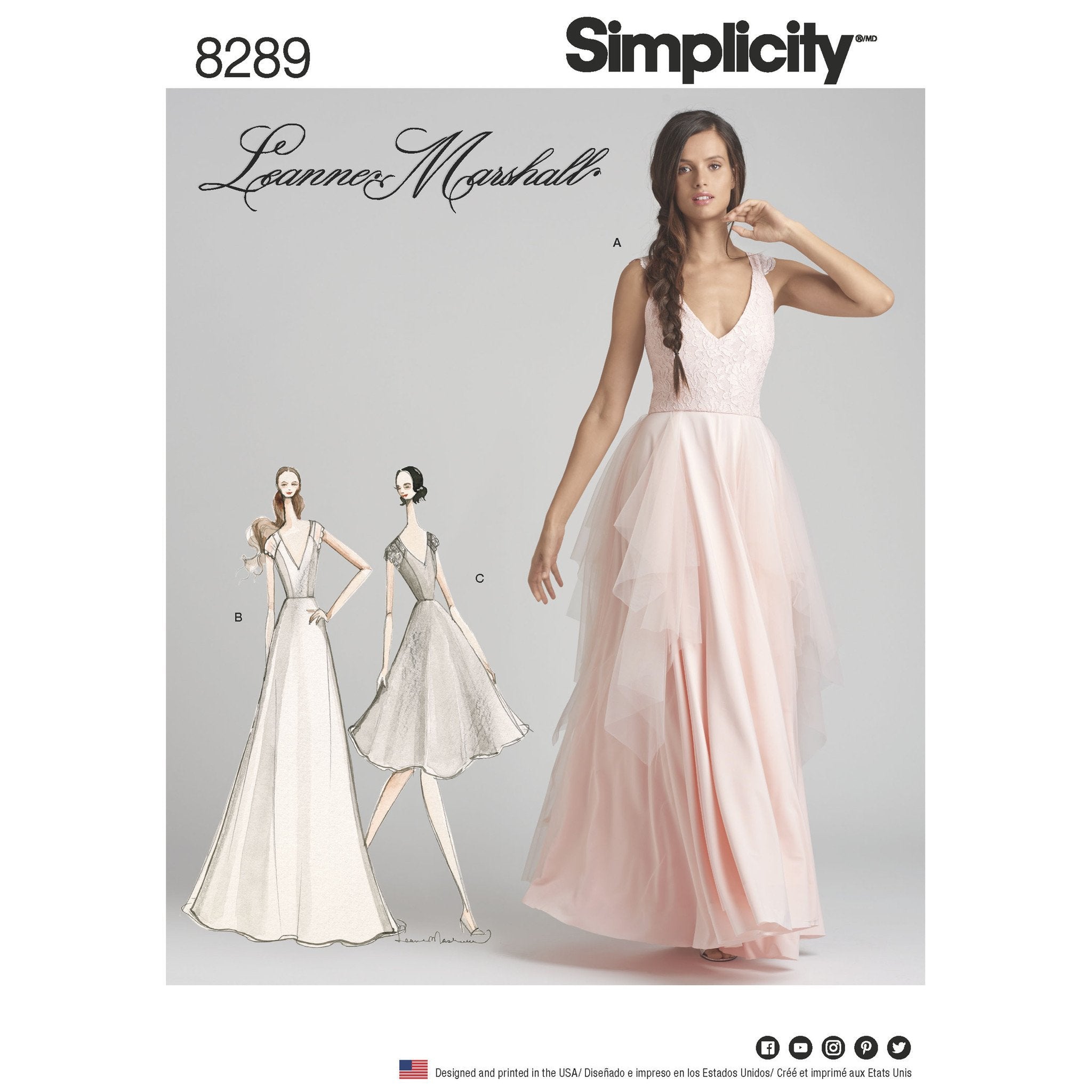 Simplicity Pattern 8289 misses special occasion dresses from Jaycotts Sewing Supplies