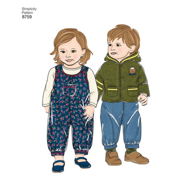 Simplicity Pattern 8759 babies-sportswear from Jaycotts Sewing Supplies