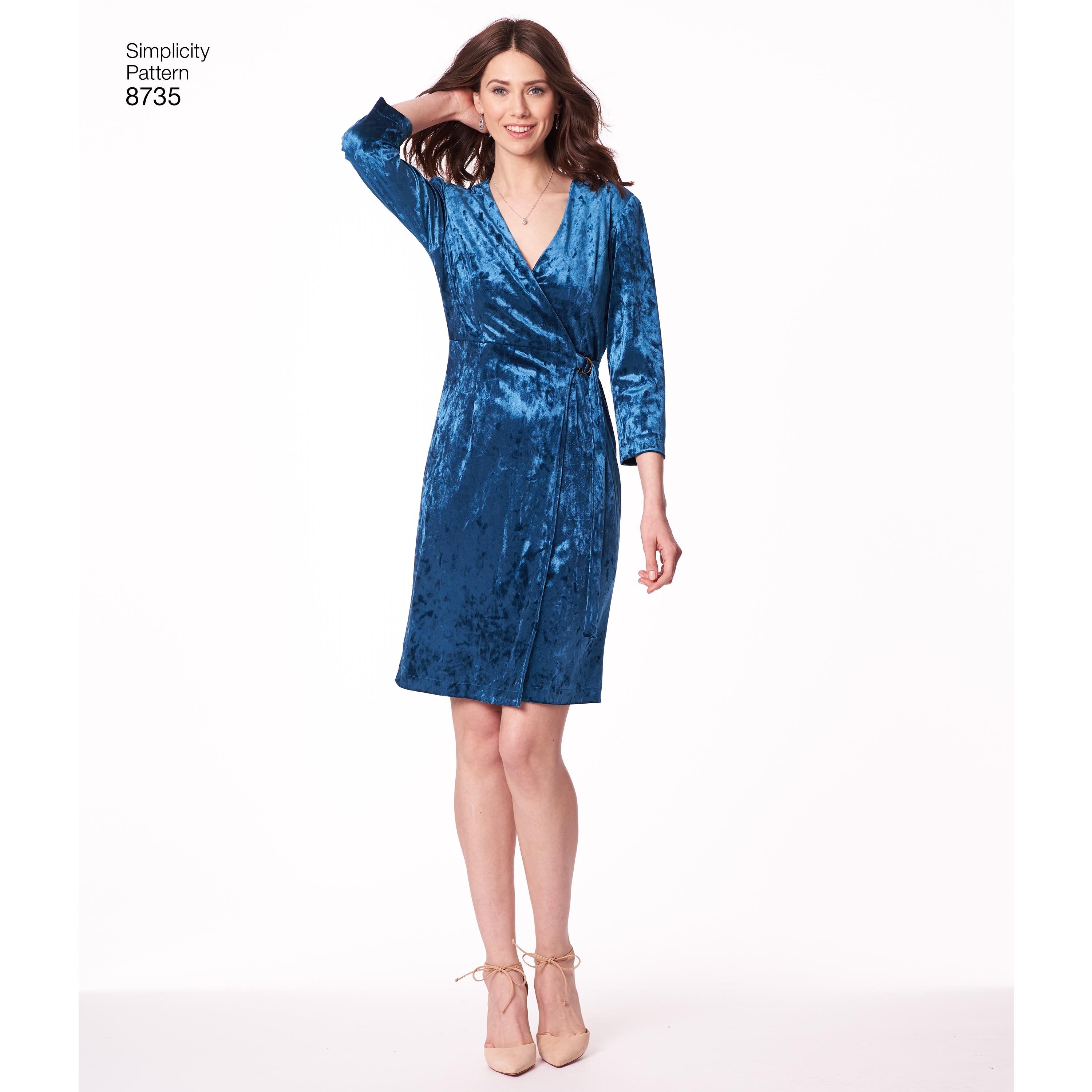 Simplicity Pattern 8735 petite wrap dress from Jaycotts Sewing Supplies