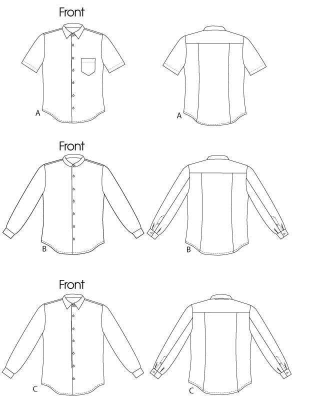 Vogue Pattern 8759 Men's Shirt | Easy from Jaycotts Sewing Supplies