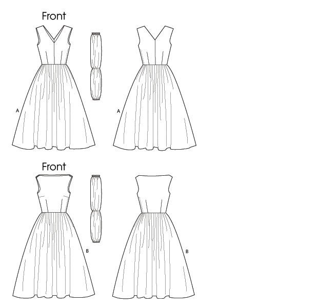 Vogue Pattern 8789 Petite Dress and Cummerbund | Easy from Jaycotts Sewing Supplies