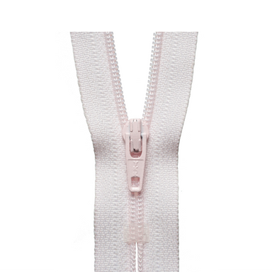 YKK Regular Zip - Powder Pink from Jaycotts Sewing Supplies