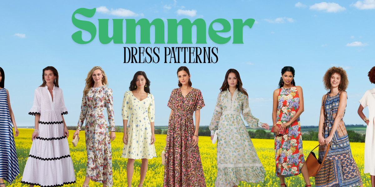 Easy for Beginners Dress Sewing Patterns Summer 2025  jaycotts.co.uk -  Sewing Supplies