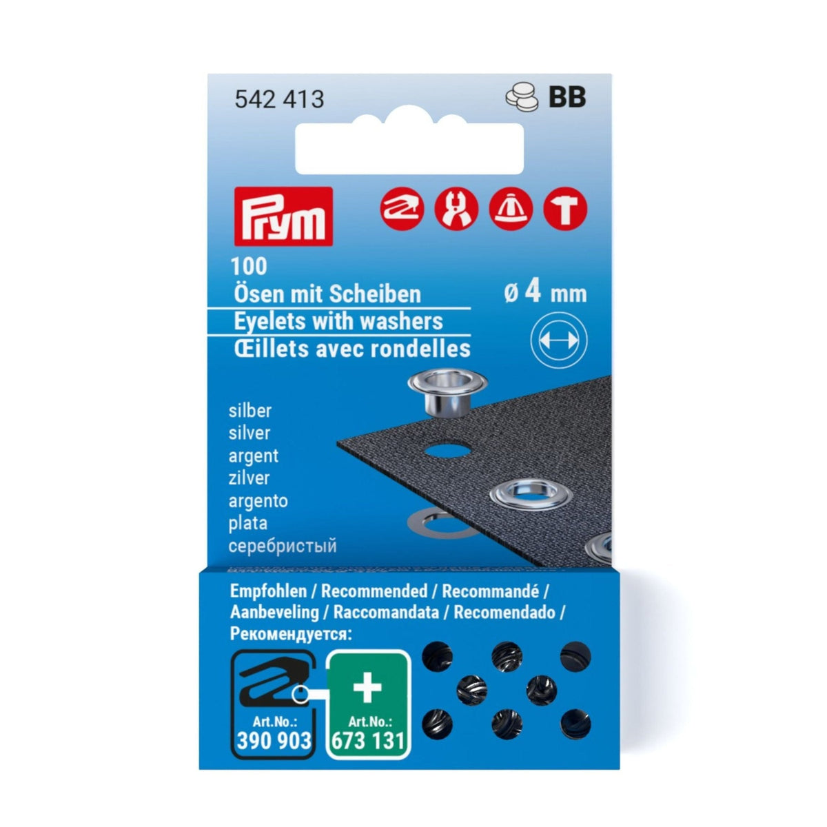 Prym Eyelets Silver Coloured | 4mm, 5mm and 8mm — jaycotts.co.uk ...