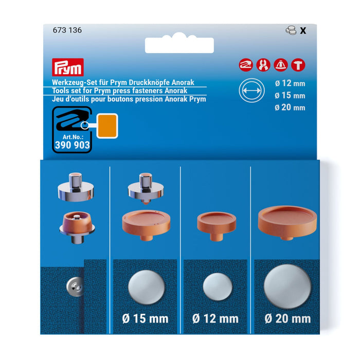 Prym Vario Creative Tool Set for Anorak Press Fasteners from Jaycotts Sewing Supplies