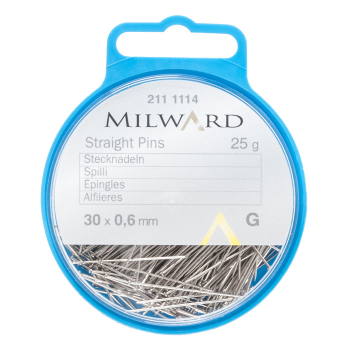 Milward Straight Pins | 25g pack from Jaycotts Sewing Supplies