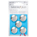 Milward Metal Cover Buttons Silver colour from Jaycotts Sewing Supplies