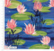 British Waterways Organic Cotton Fabric, Water Lillies from Jaycotts Sewing Supplies