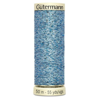 Gutermann Glittery Metallic Thread Blue | 143 from Jaycotts Sewing Supplies