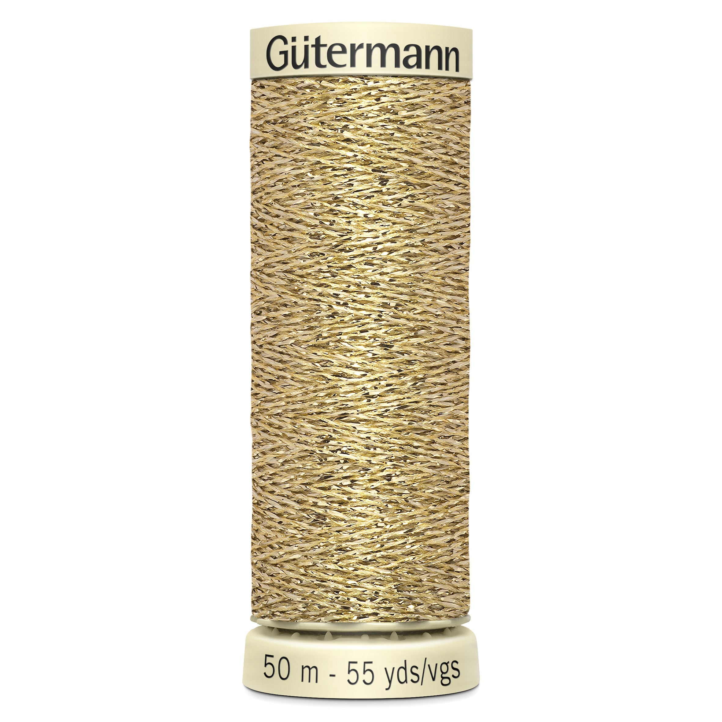 Gutermann Glittery Metallic Thread Gold | 24 from Jaycotts Sewing Supplies