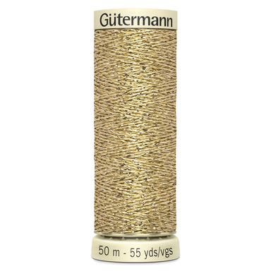 Gutermann Glittery Metallic Thread Gold | 24 from Jaycotts Sewing Supplies