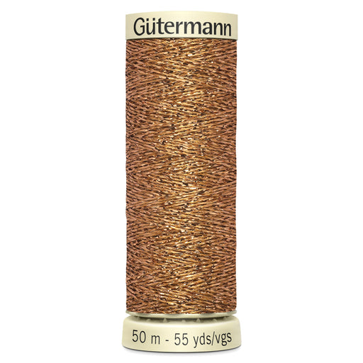 Gutermann Glittery Metallic Thread Bronze | 36 from Jaycotts Sewing Supplies