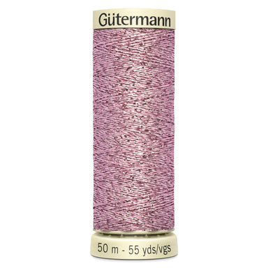 Gutermann Glittery Metallic Thread Pink | 624 from Jaycotts Sewing Supplies
