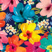 Mingle Organic Cotton Fabric, Floral Navy from Jaycotts Sewing Supplies