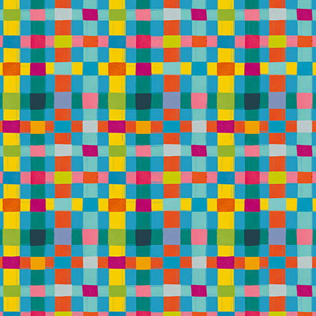 Mingle Organic Cotton Fabric, Check Blue from Jaycotts Sewing Supplies