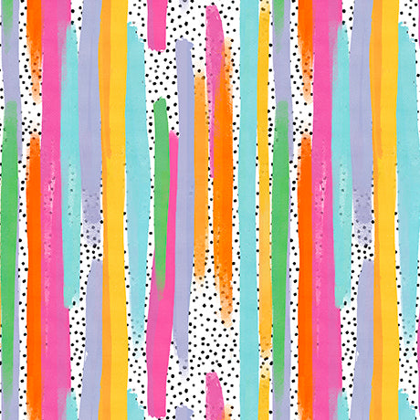 Mingle Organic Cotton Fabric, Brush Strokes White from Jaycotts Sewing Supplies