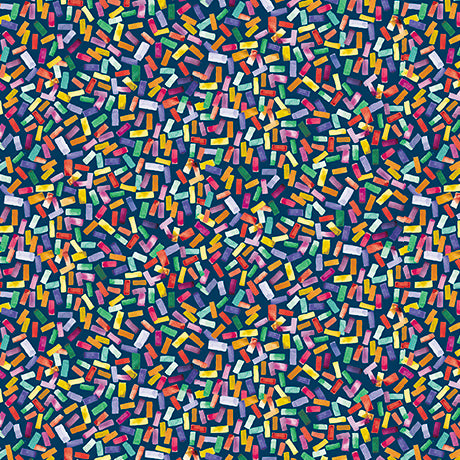 Mingle Organic Cotton Fabric, Confetti Navy from Jaycotts Sewing Supplies